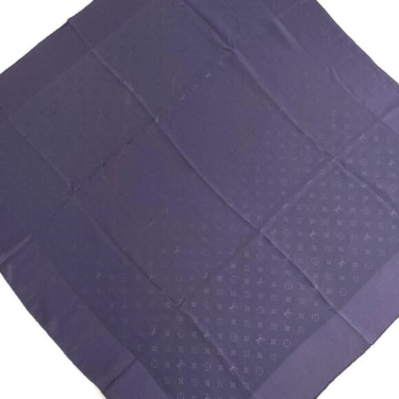Auth LOUIS VUITTON Calle Monaco Dark Navy Unconfirmed Scarf 100 Silk - Picture 1 of 4